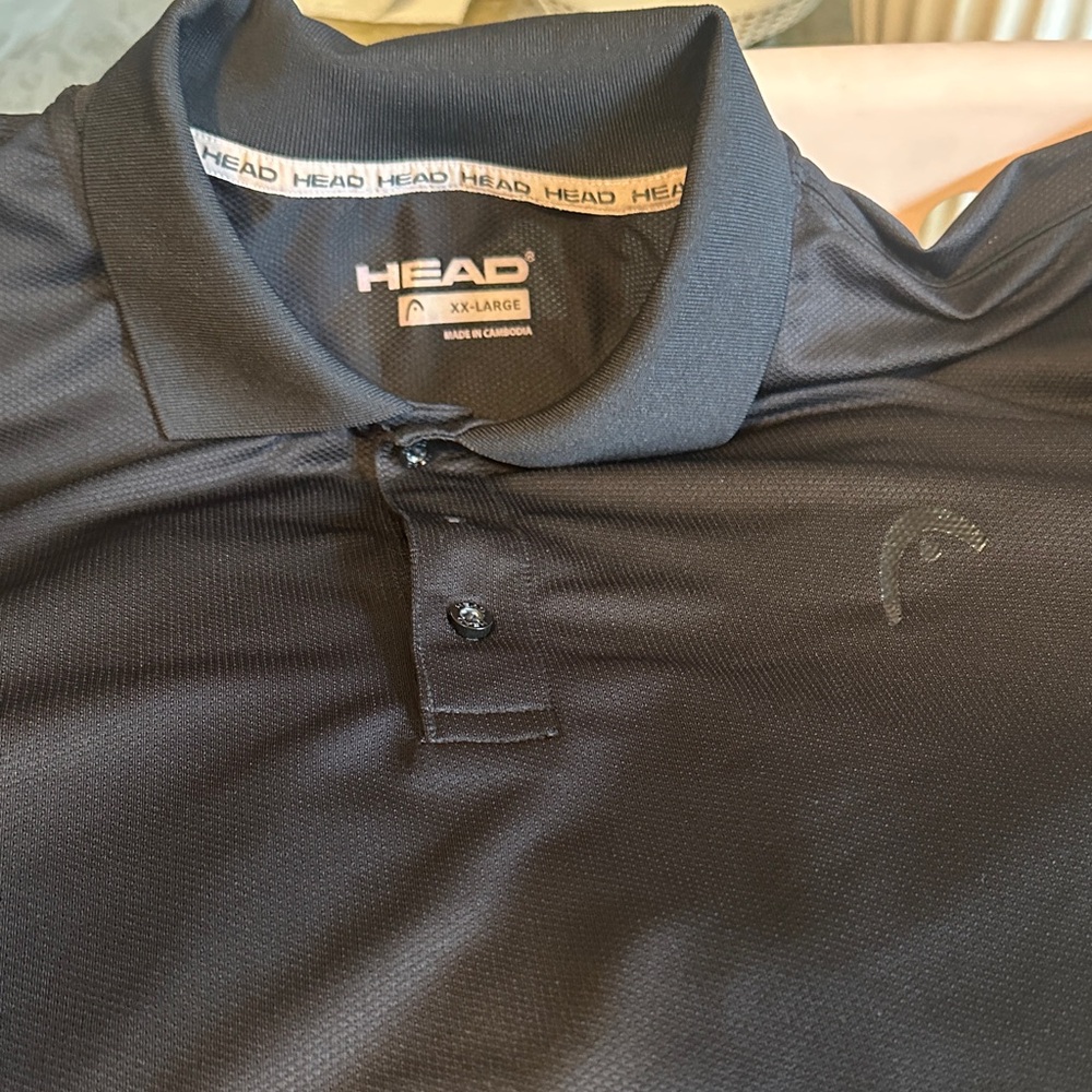 HEAD Black Men’s Polo Shirt with Subtle Logo